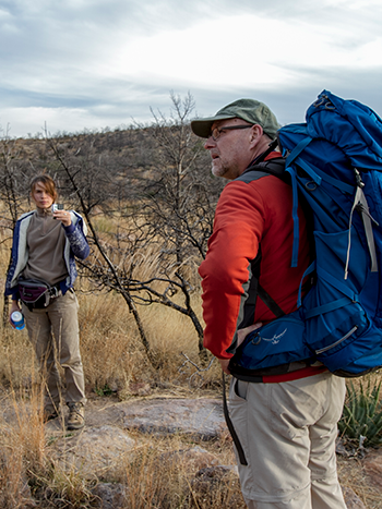 Dr. Pijanowski and a researcher in Arizona.