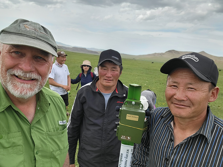 Dr. Pijanowski and researchers in Mongolia.